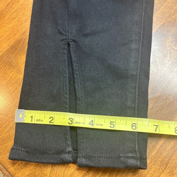 Pistola Teagan High Waist Slit Cuff Slim Leg Ankle Black Bootcut Jeans Size 27 - Picture 13 of 14